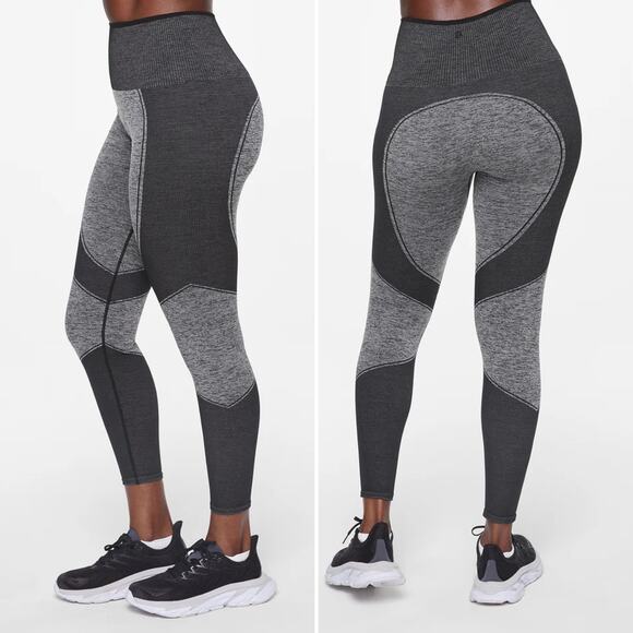 THIRDLOVE Flex Seamless Compression Legging Heather Grey Size Large High Waisted - Picture 2 of 15